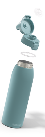 Sigg Shield Therm One stainless steel drinking bottle 1 l, morning blue, 6021.40