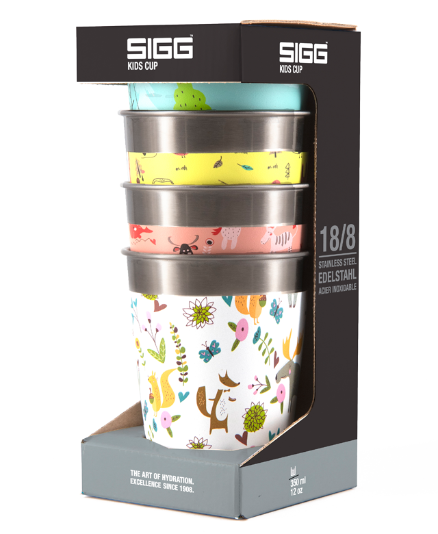 Sigg sada detských pohárov z nehrdzavejúcej ocele 4 x 350 ml, divoká príroda, 8973.60