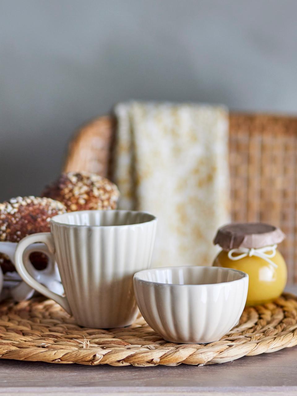 Bloomingville Latina kameninová miska 12 cm, krémová, 82060597