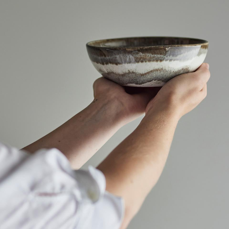 Bloomingville Paula stoneware bowl 16 cm, grey, 82060638