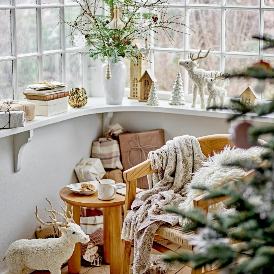 Bloomingville Winter stoneware mug 300 ml, cream, 82061073