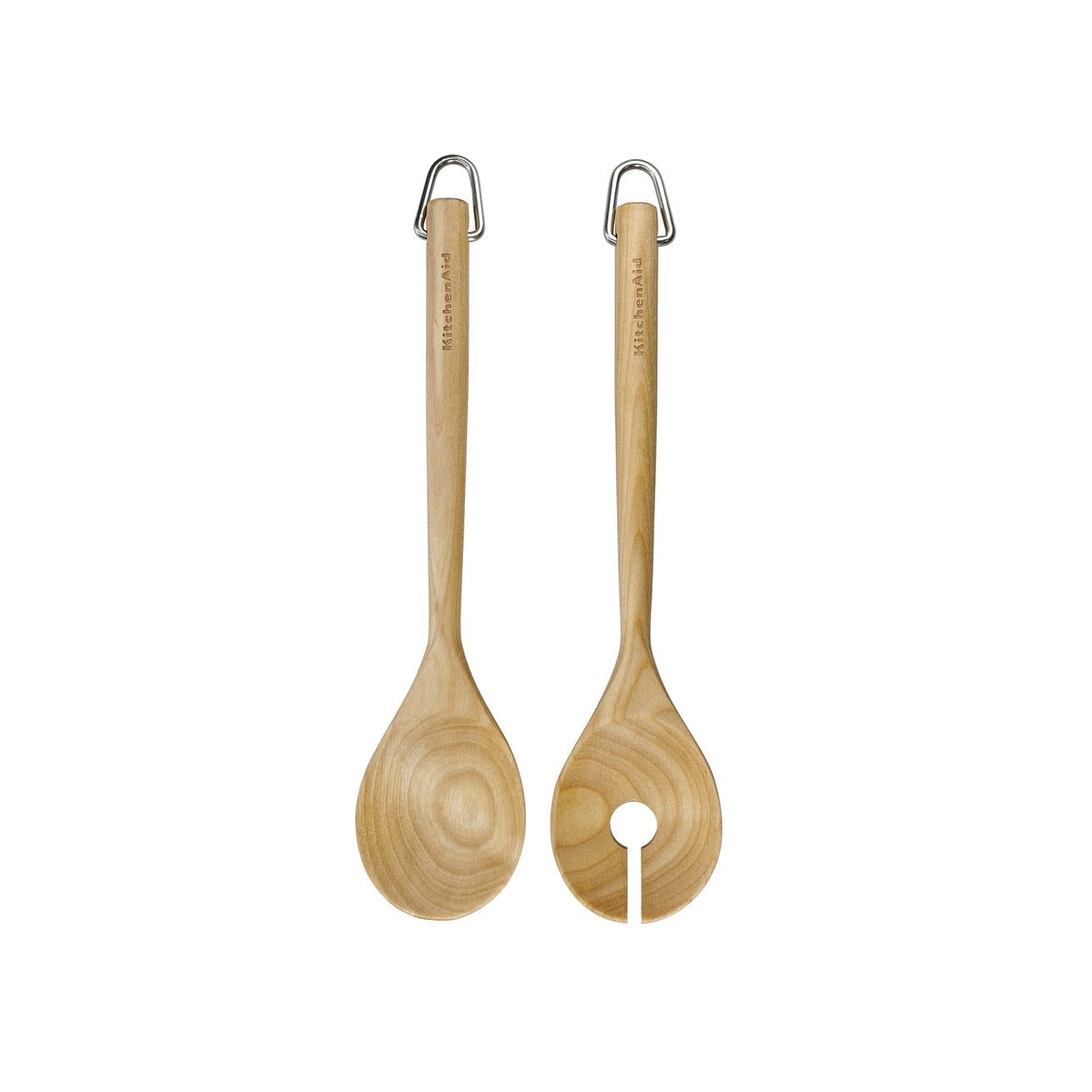 KitchenAid wooden salad spoon and fork set, KQR713OHE