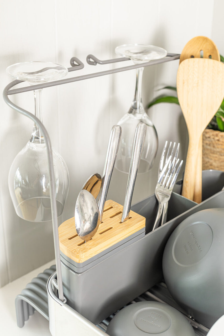 Rozšíriteľný odkapávač na riad KitchenAid, sivý, KEG896BXCGA