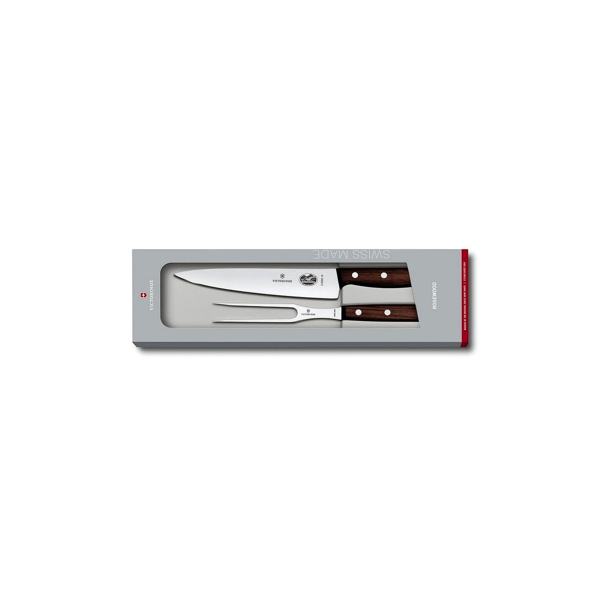 Victorinox Drevená súprava noža na krájanie 19 cm a vidličky na mäso 15 cm, 5.1020.2G