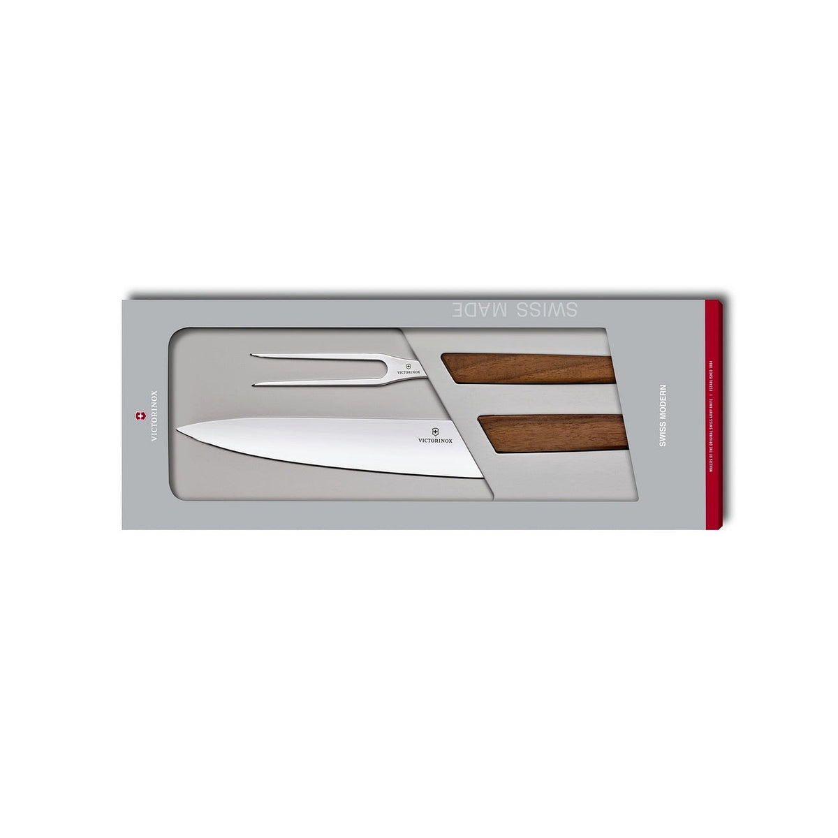 Victorinox Swiss Modern sada kuchárskeho noža 22 cm a vidličky na mäso 15 cm, 6.9091.2