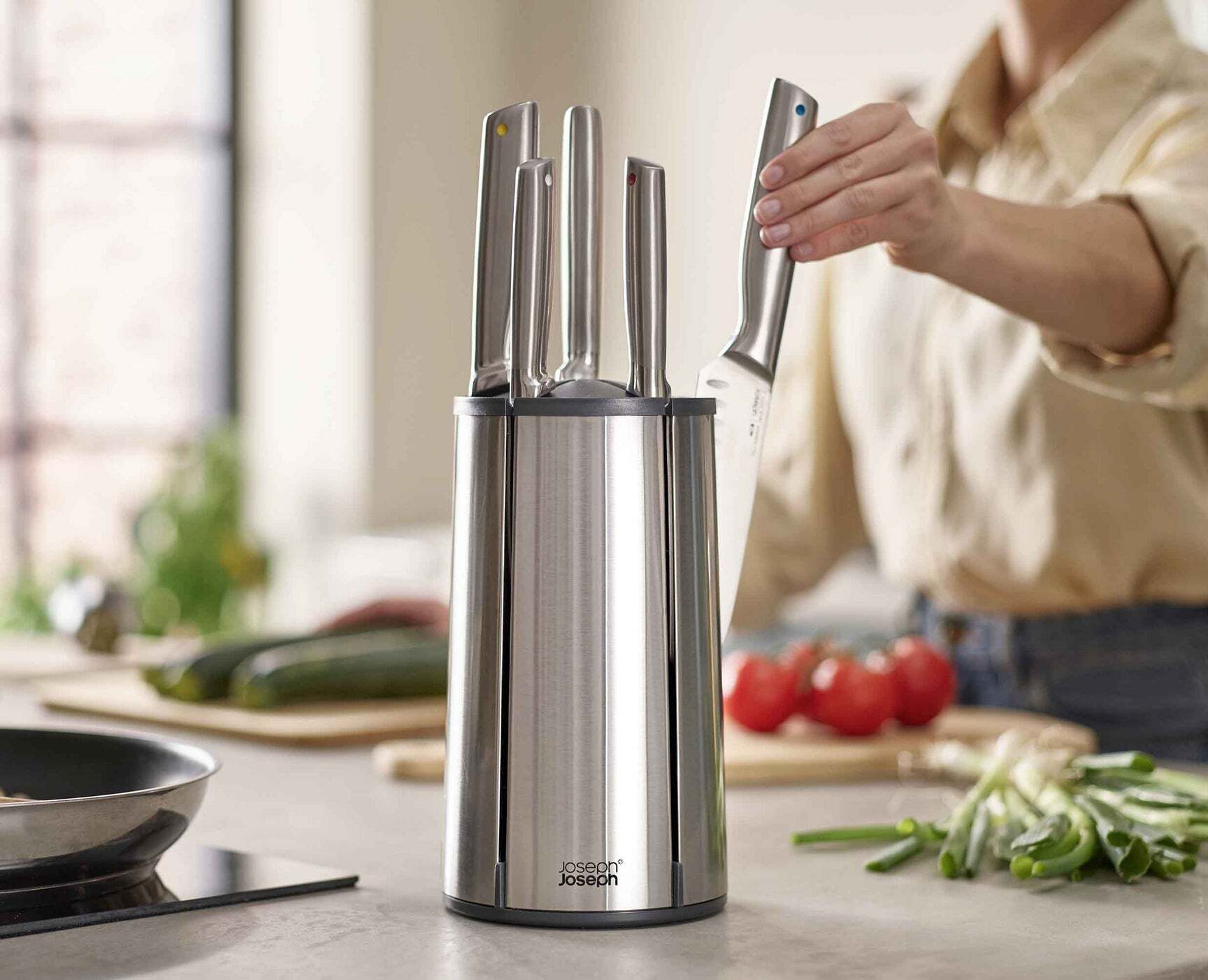 Joseph Joseph Elevate stainless steel knife rack 6 pcs, 10546