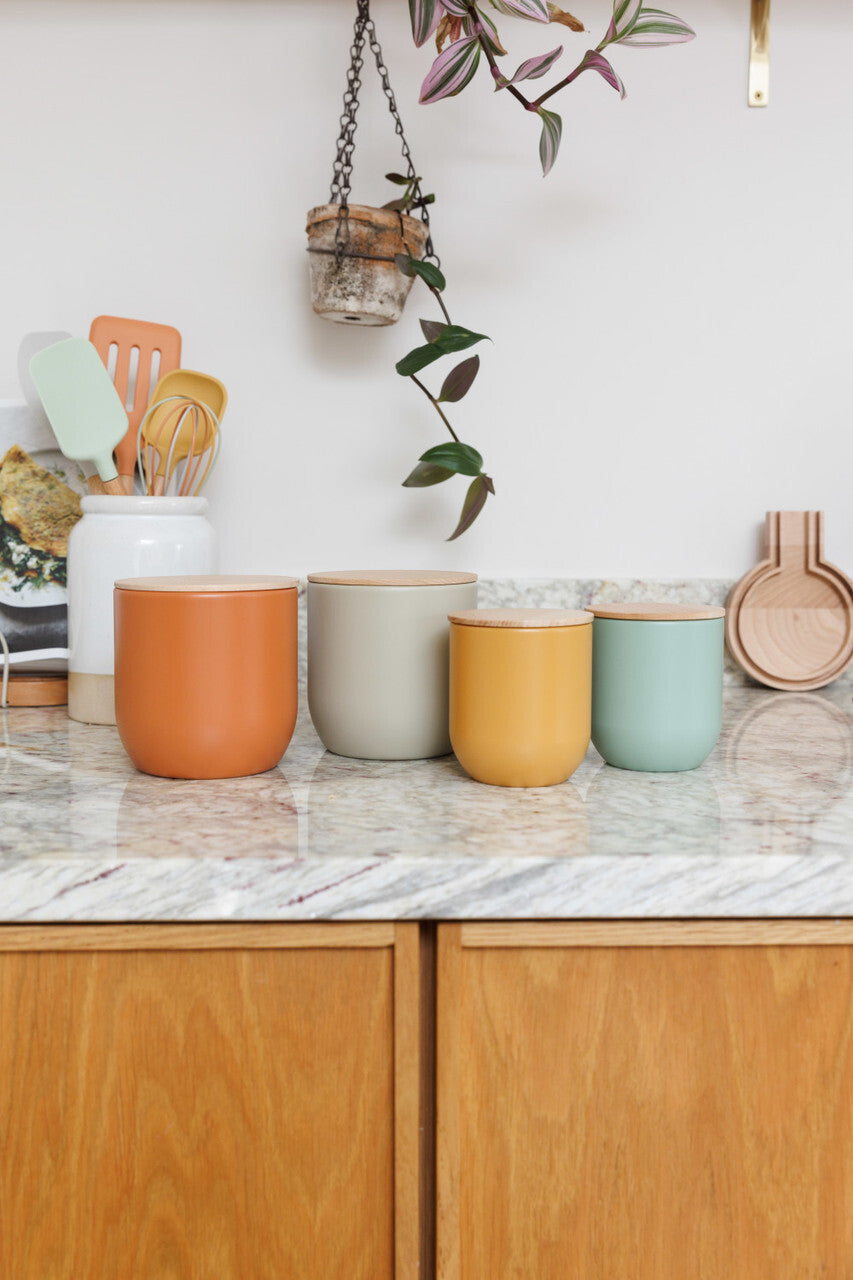 KitchenCraft Idilica nádoba na uskladnenie 1 l, oranžová, IDCANMEDORG