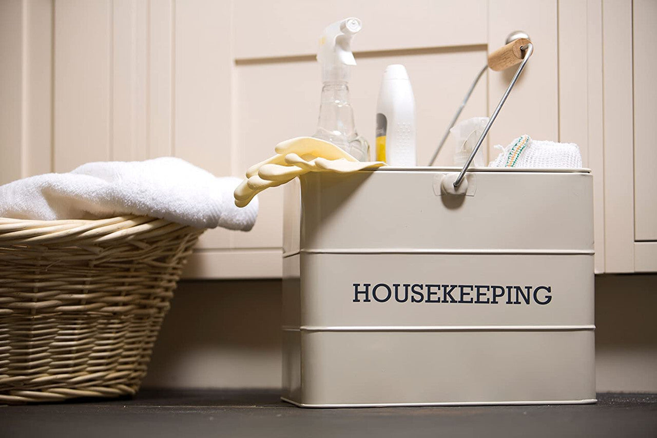 KitchenCraft Living Nostalgia úklidový kbelík, krémová, LNHKEEPCRE