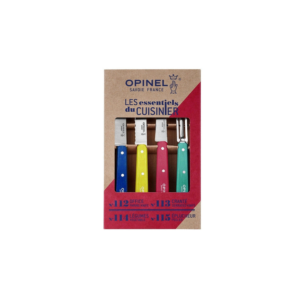 Opinel Les Essentiels Pop80 knife and scraper set 4 pcs, 003208
