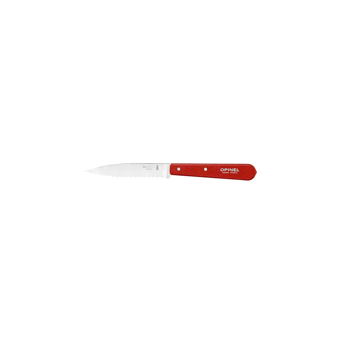 Opinel Les Essentiels N°113 serrated paring knife 10 cm, red, 003119