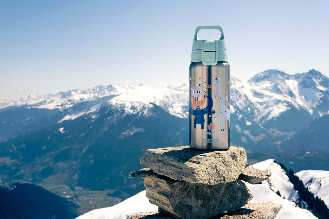 Sigg WMB One 2 uzávery na fľaše, mliečne modrozelené, 6029.40