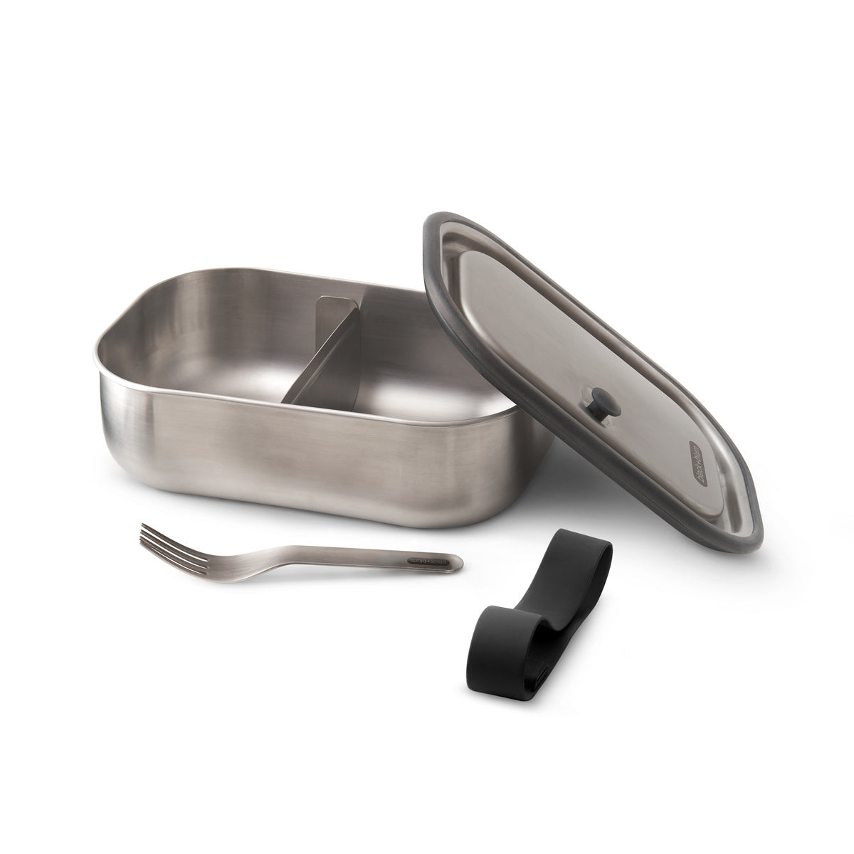 Black+Blum stainless steel snack box with fork 1 l, black, BAM-SS-L018
