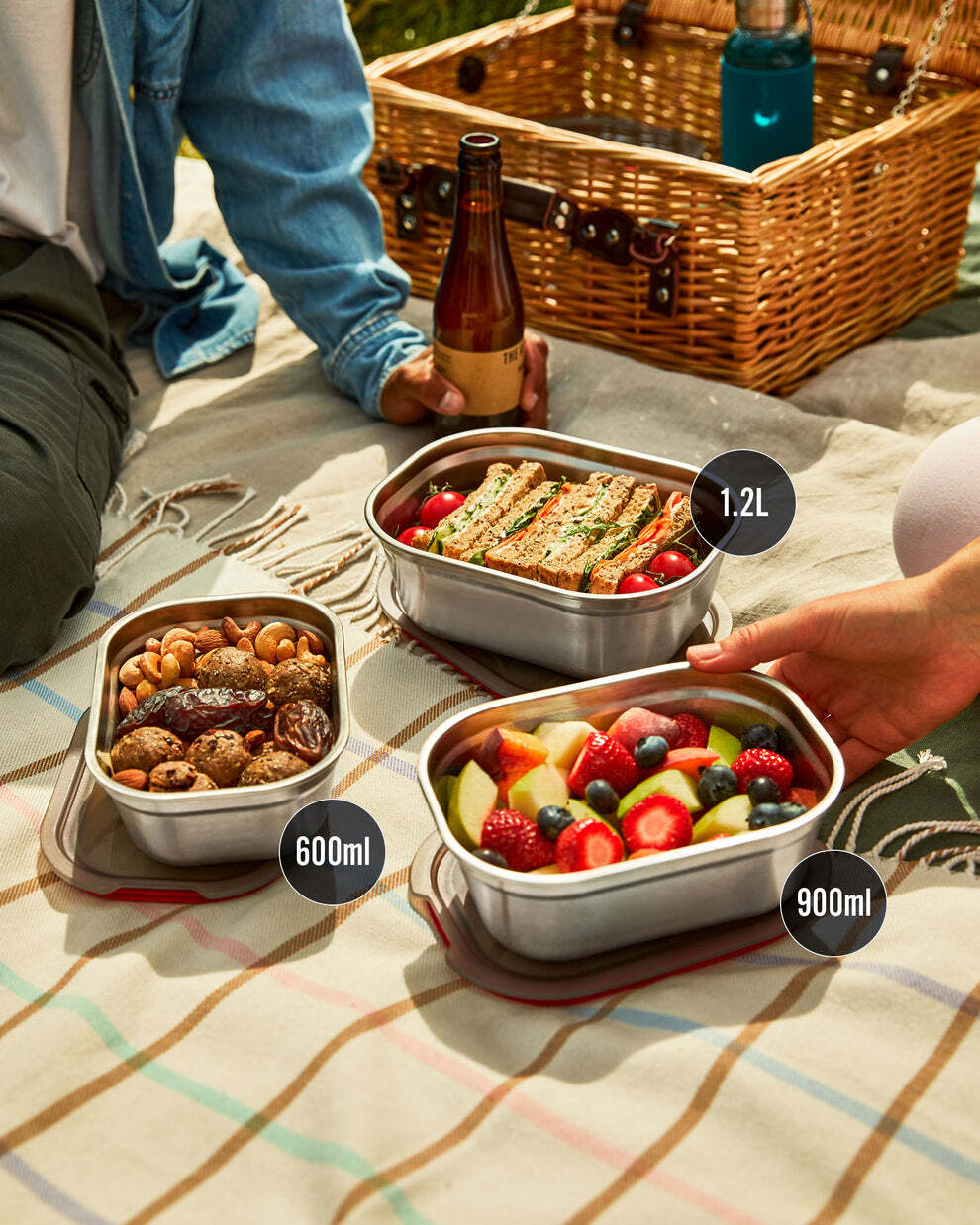 Black+Blum stainless steel food box 0.9 l, medium, FBSS-BX-M017-EN