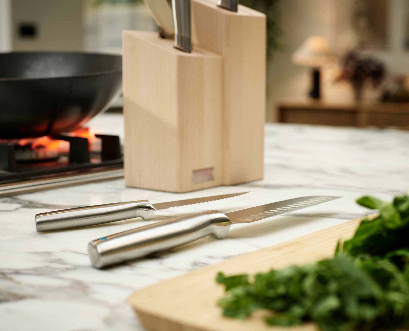 Joseph Joseph Elevate Fusion Beech block with knives 6 pcs, 10577