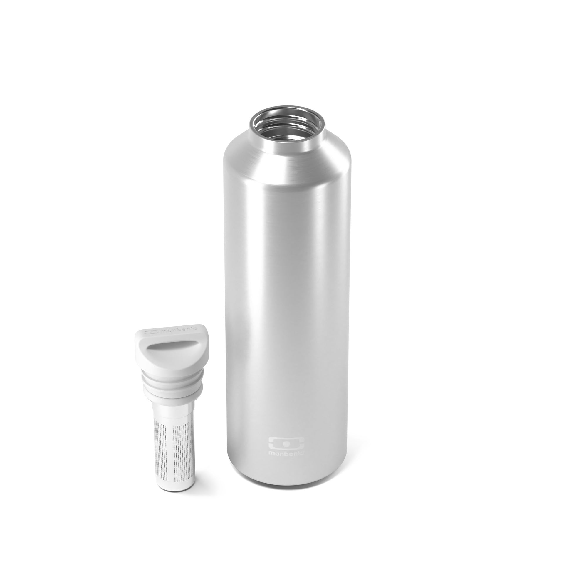 Monbento Oceľová fľaša na pitie 500 ml, strieborná metalíza, 401101000