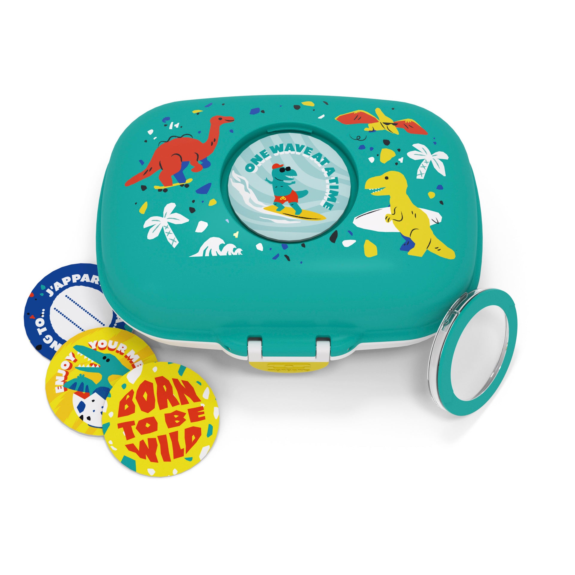 Monbento Gram detský box na desiatu 0,6 l, modrý dino, 16014120