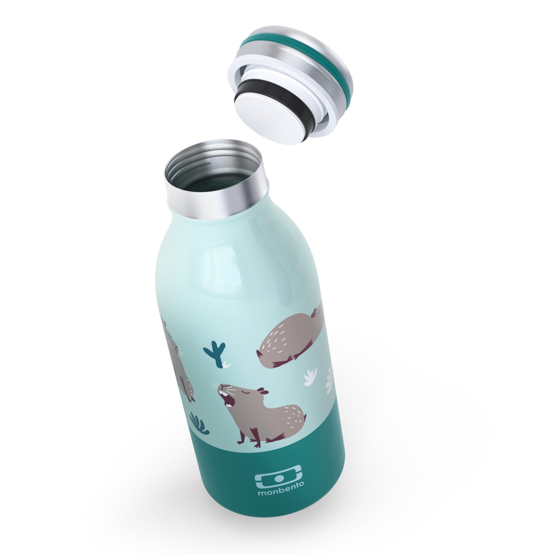 Monbento Cooly dětská termoláhev na pití 350 ml, blue capy, 47274109