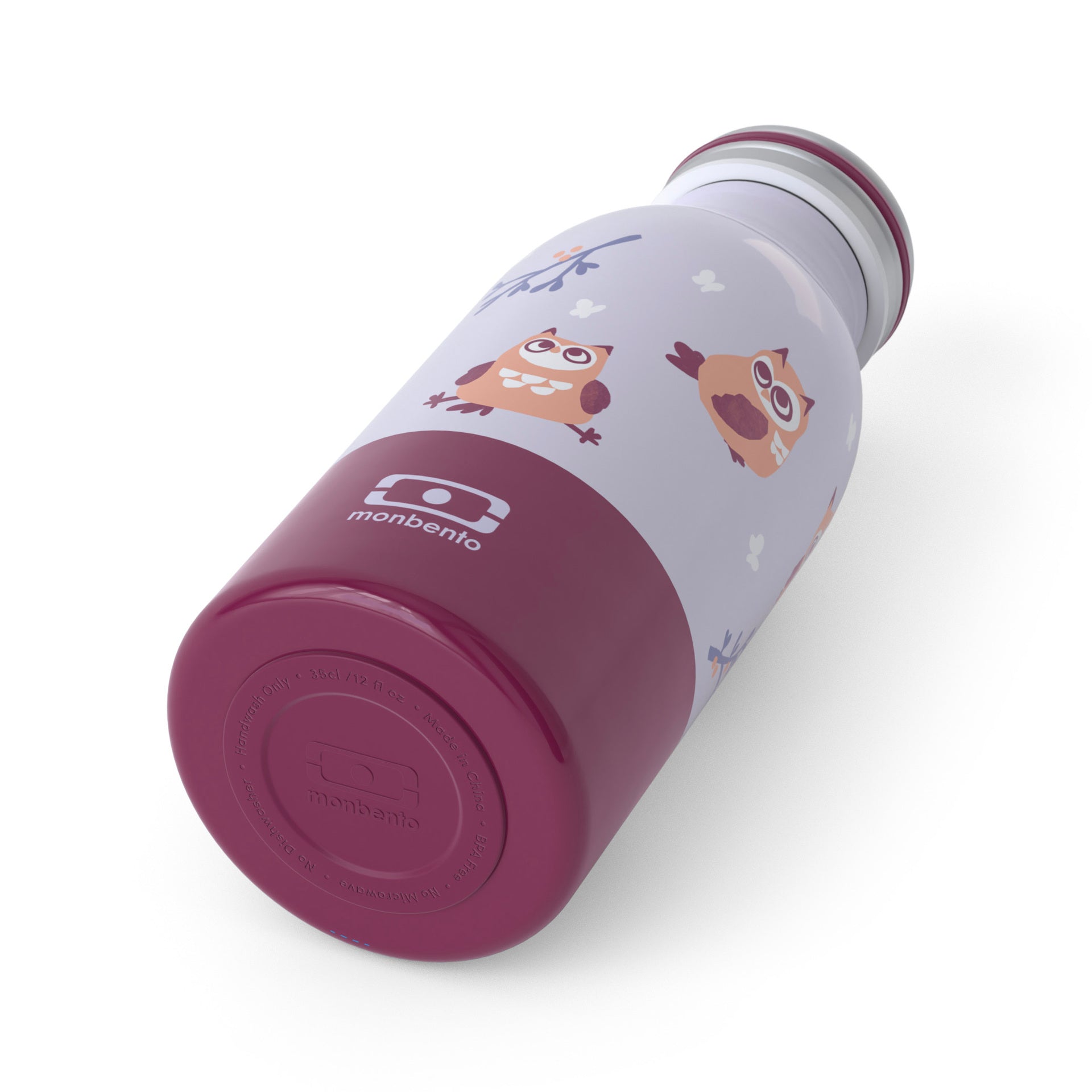 Monbento Cooly baby drinking bottle 350 ml, purple owly, 47274108