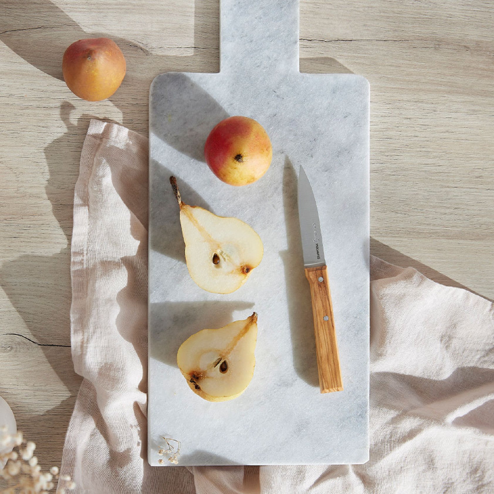 Opinel Parallele Olive Trio set of 3 knives, chef's, slicing and vegetable knife, 002494