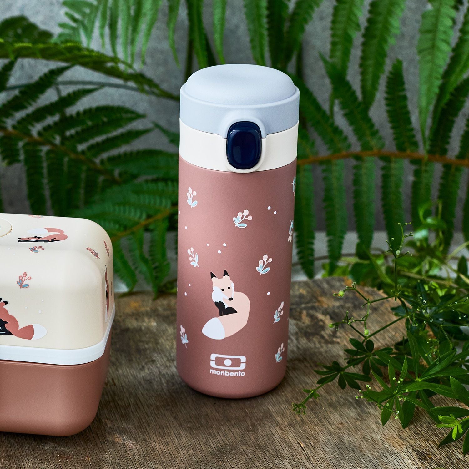 Monbento Pop detská fľaša na pitie 360 ml, škoricová líška, 36334081