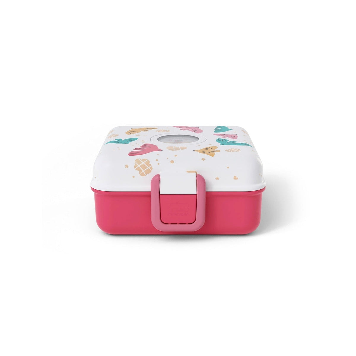 Monbento Snacky detský box na desiatu 0,85 l, ružoví vtáci, 81014121