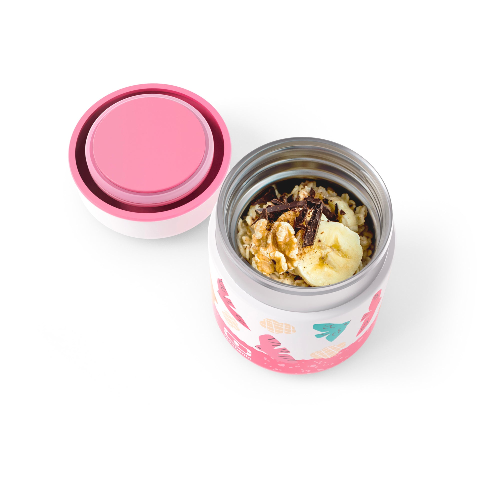 Monbento Capsule detský termobox 0,28 l, ružové vtáčiky, 25334121