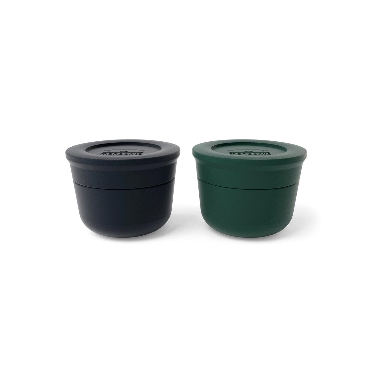 Monbento Temple S sauce pot set, black onyx and green dark, 20010078