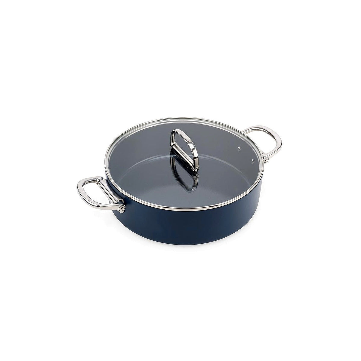 Joseph Joseph Kozmický kastról s nepriľnavým keramickým povrchom a pokrievkou 28 cm/4,9 l, modrý, 45046