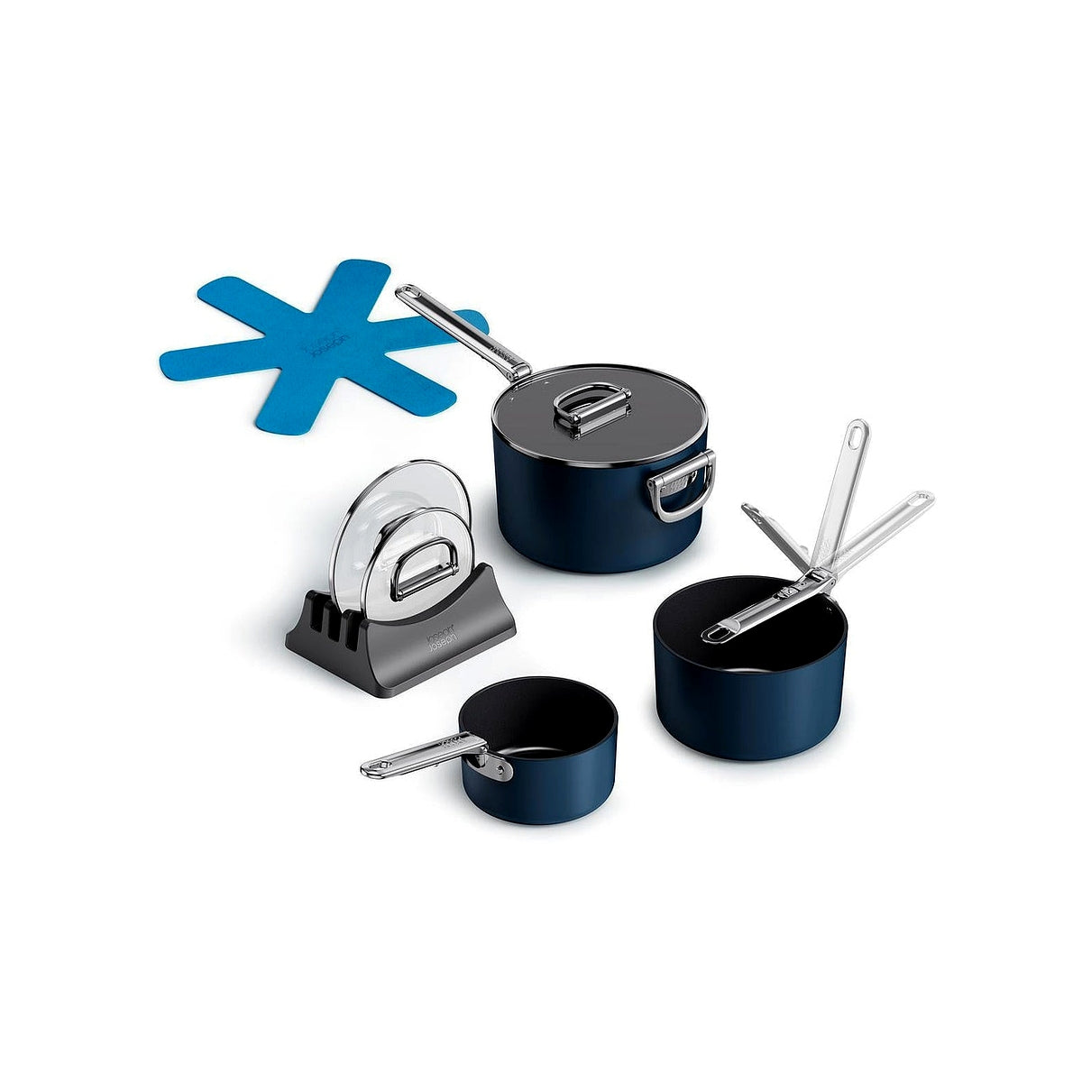 Joseph Joseph Space non-stick ceramic cookware set 6 pcs, blue, 45049