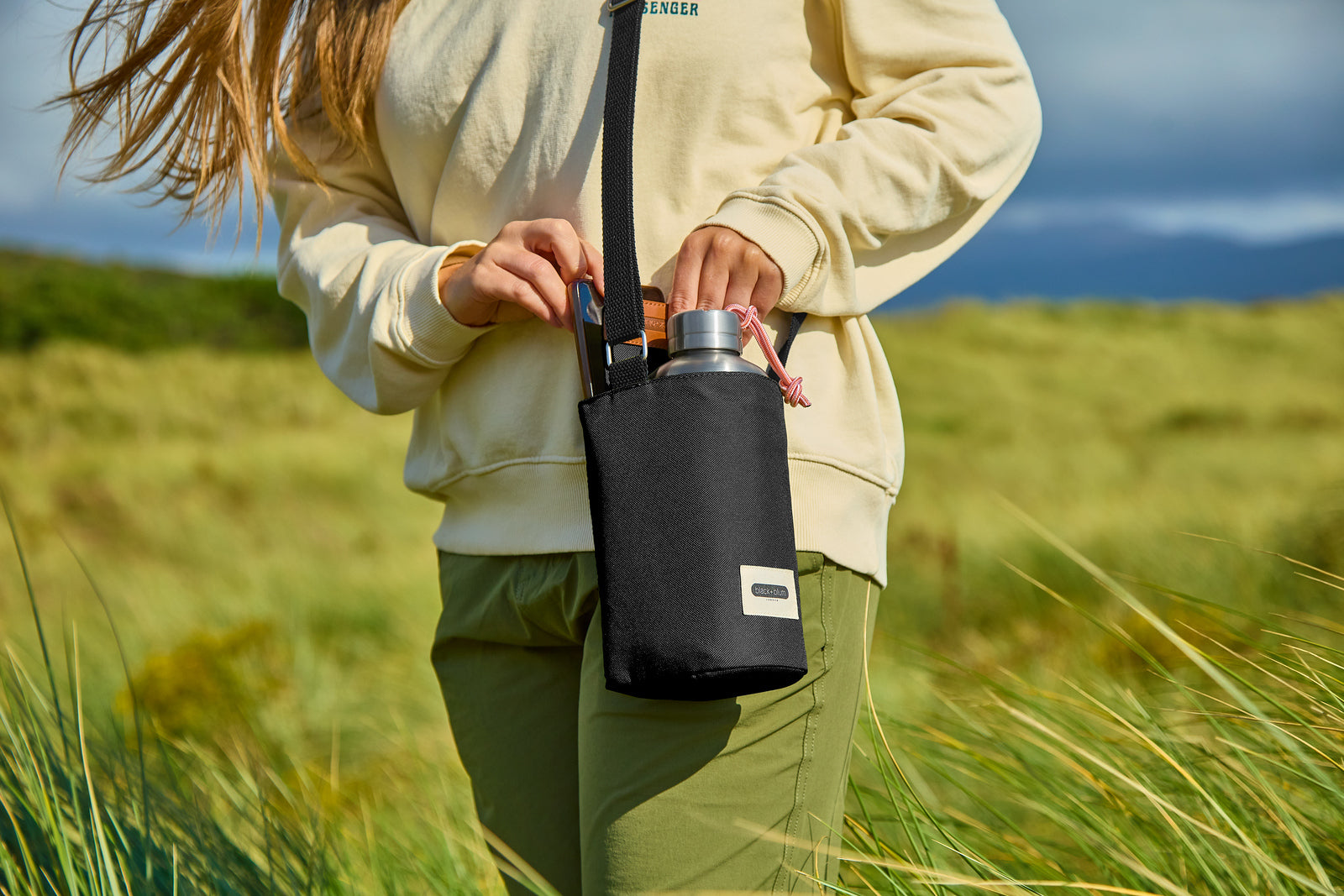 Termotaška na fľaše Black+Blum, čierna, LIB018