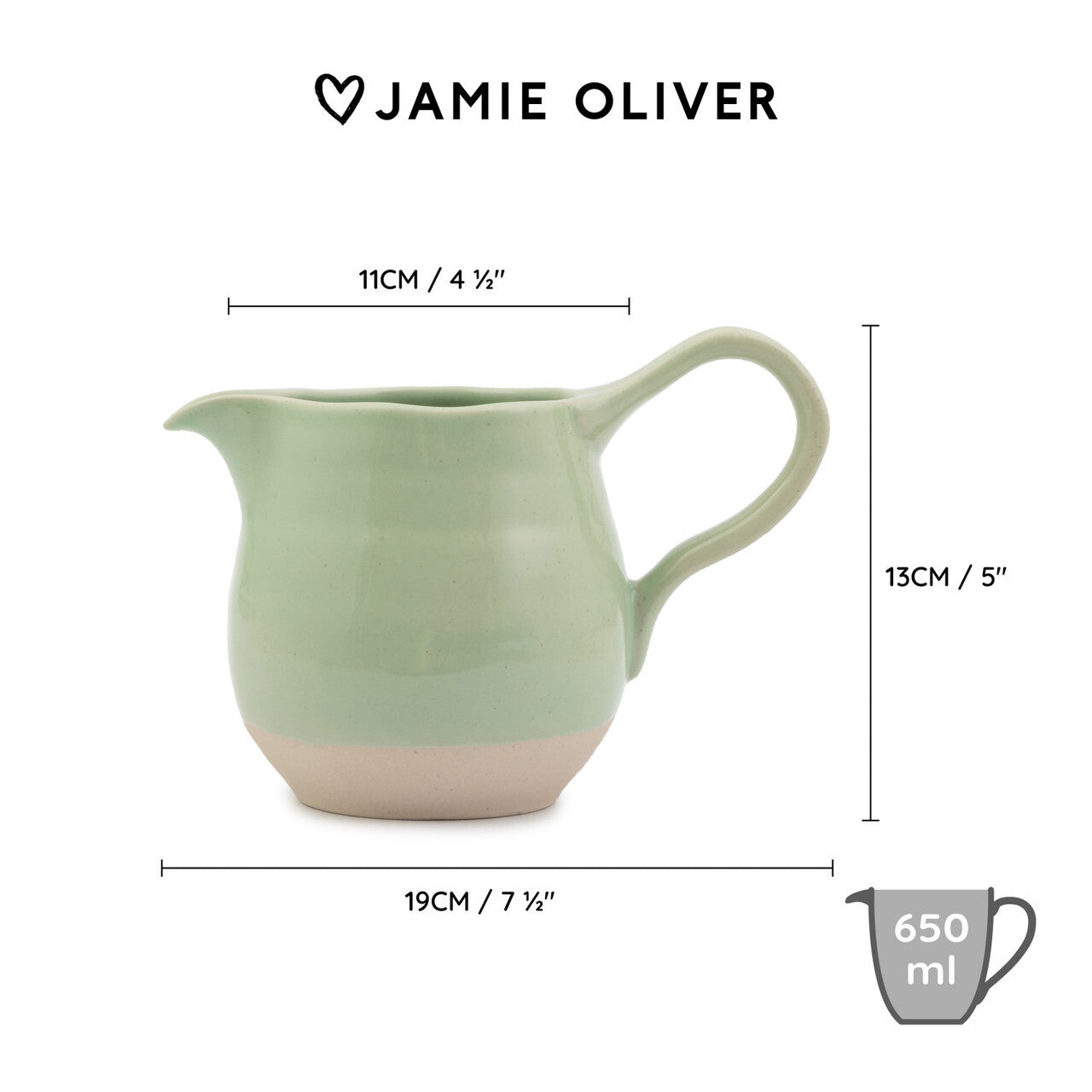 Jamie Oliver Big Love kameninový džbán 650 ml, zelený, JOBLJOYJUG650