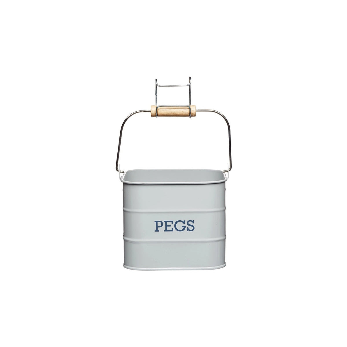 Vedro na kolíky KitchenCraft Living Nostalgia, sivé, LNPEGGRY