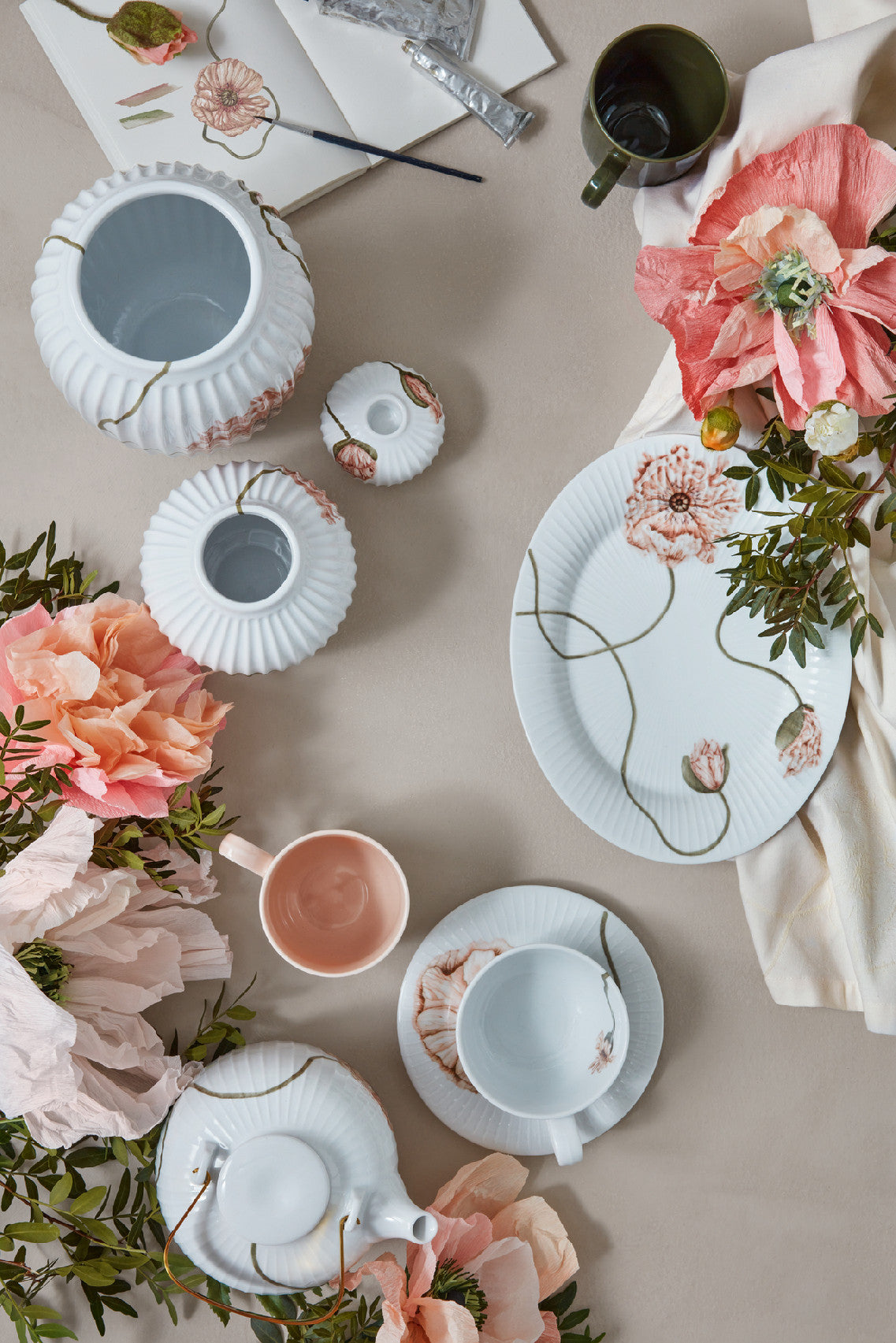 Kähler Hammershoi Poppy porcelánová kanvica 1,2 l, biela, 692298