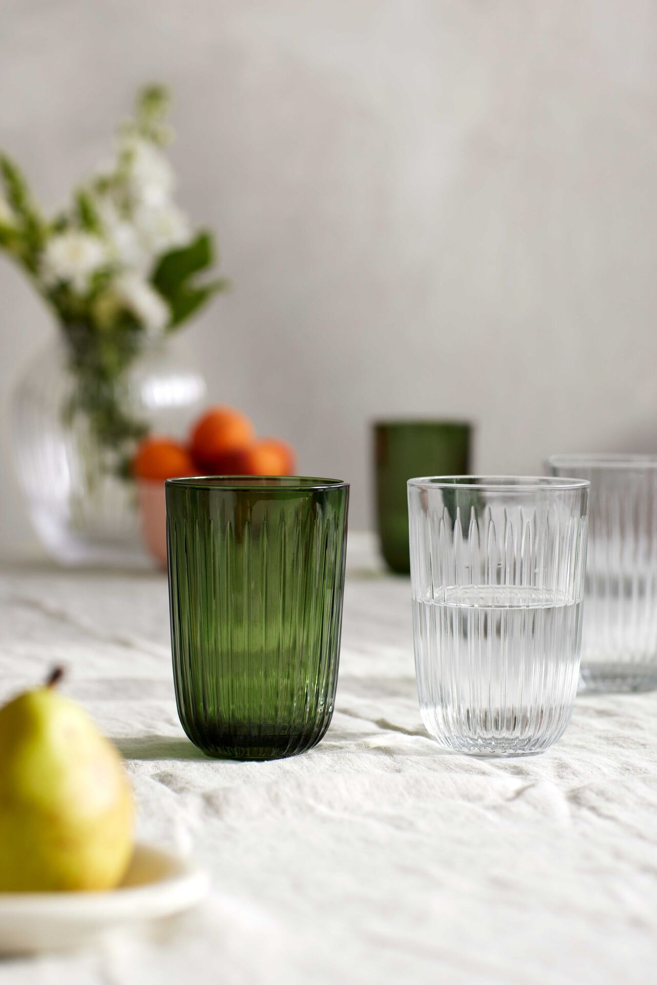 Poháre na vodu Kähler Hammershoi 370 ml, číre, 4 ks, 693081