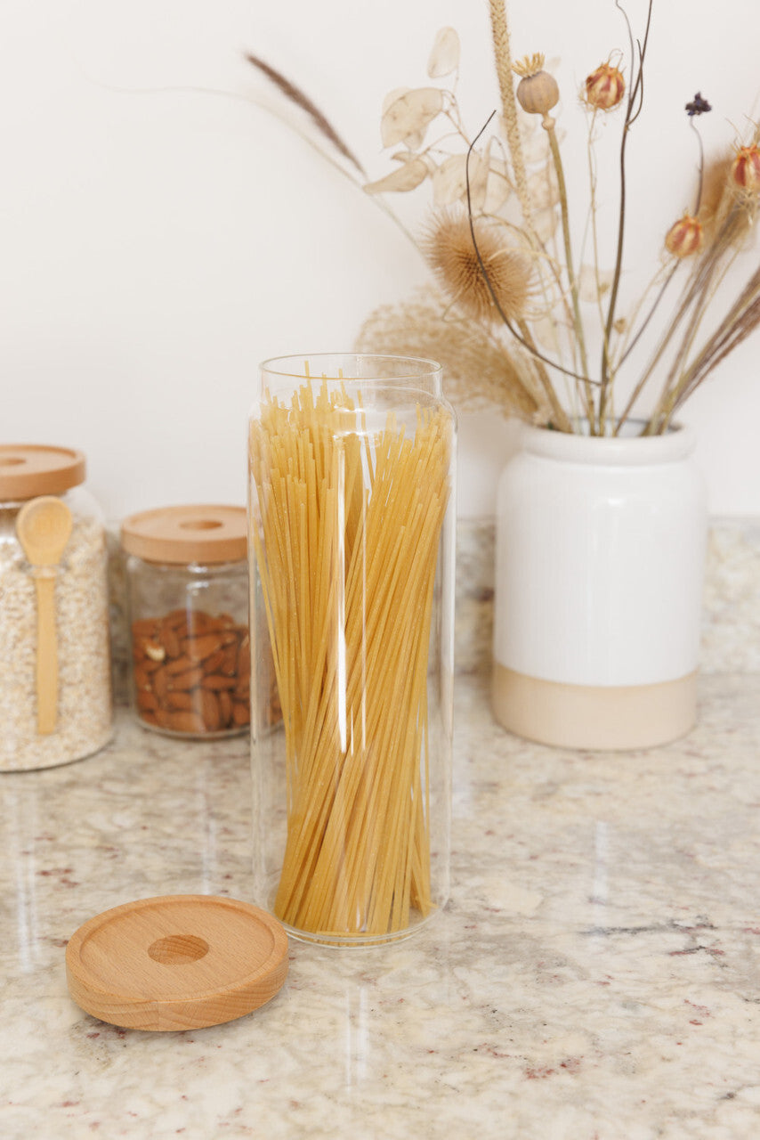 KitchenCraft Idilica sklenená nádoba s vekom 1,3 l, IDGLSSTORLRG