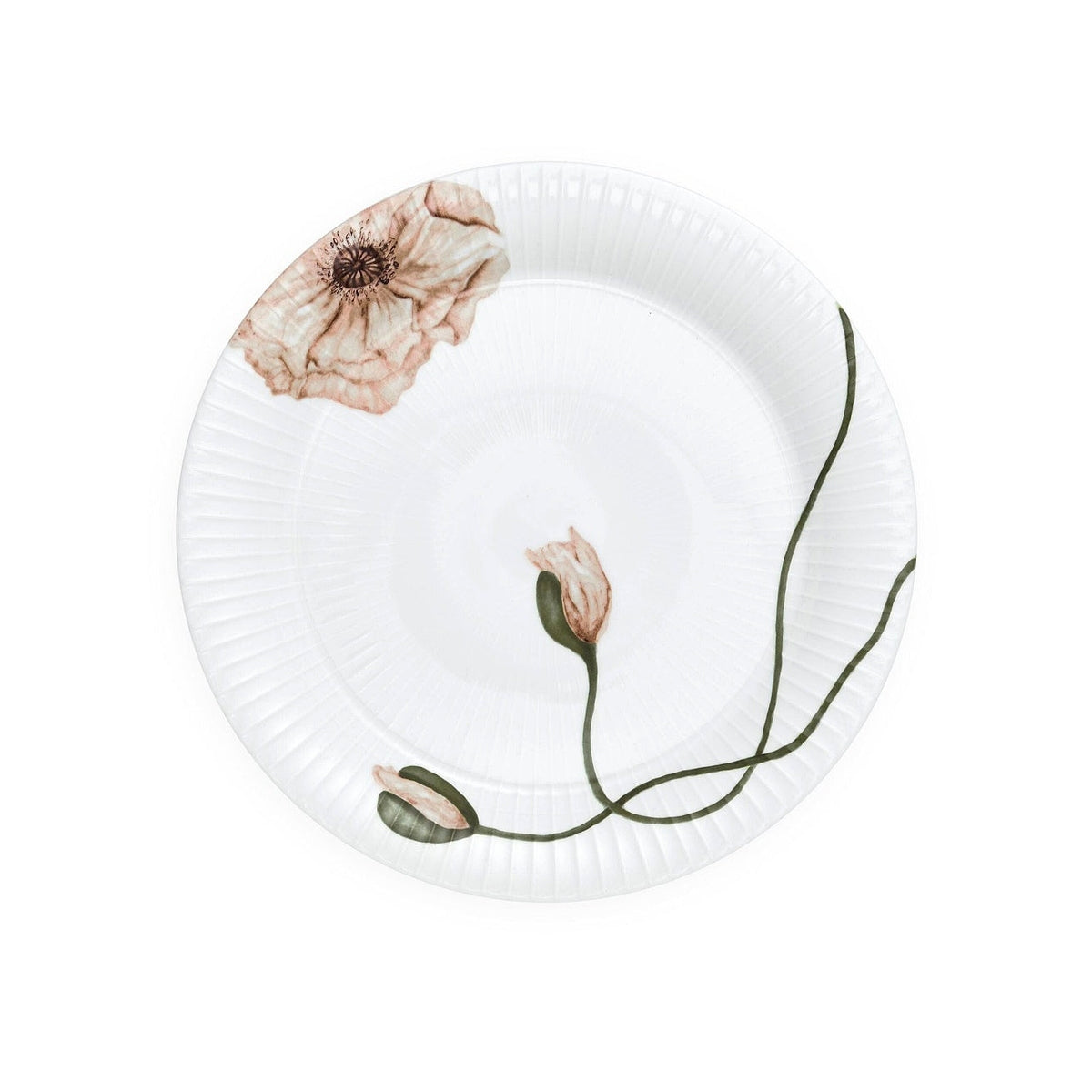 Kähler Hammershoi Poppy porcelain plate 27 cm, white, 692288