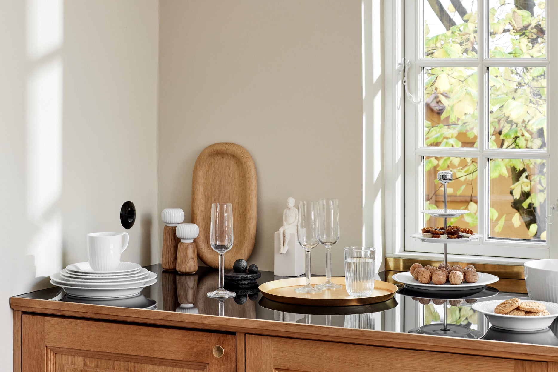 Kähler Hammershoi porcelánový etažér, white, 692273