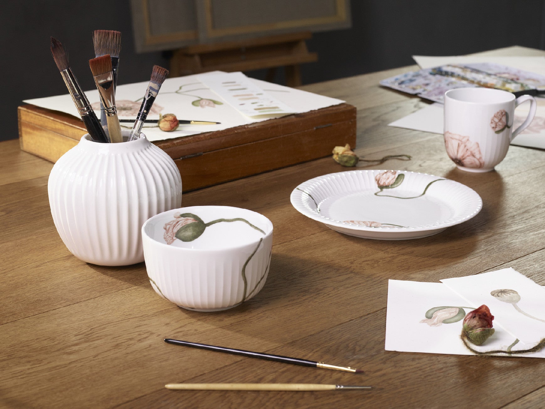 Kähler Hammershoi Poppy porcelánový tanier 22 cm, white, 692289