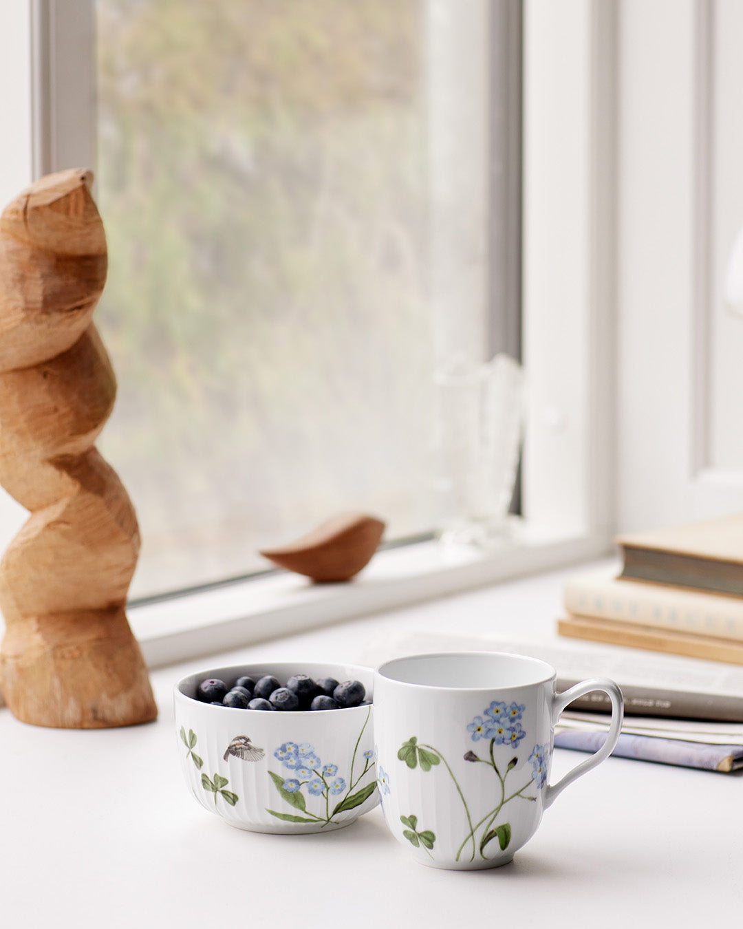 Kähler Hammershoi Summer porcelánová miska 12 cm, forget me not, 692624