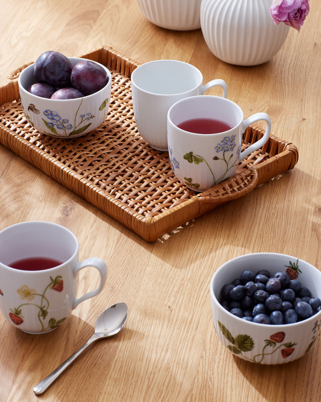 Kähler Hammershoi Summer porcelánová miska 12 cm, forget me not, 692624