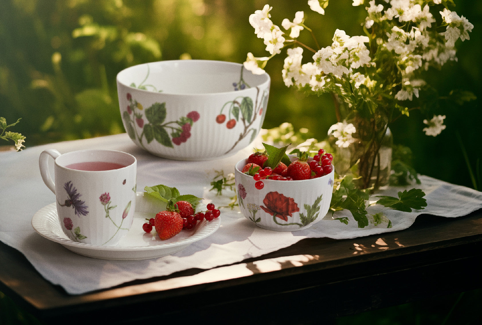 Kähler Hammershoi Summer porcelain bowl 12 cm, wild flowers, 693284