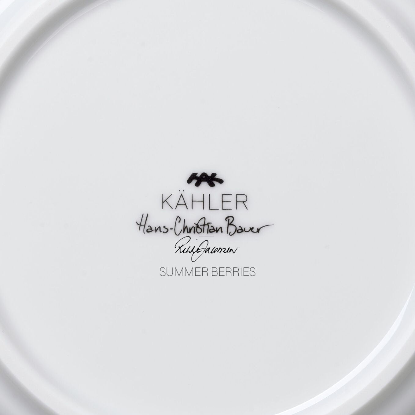 Kähler Hammershoi Summer porcelain deep plate 21 cm, summer berries, 693335