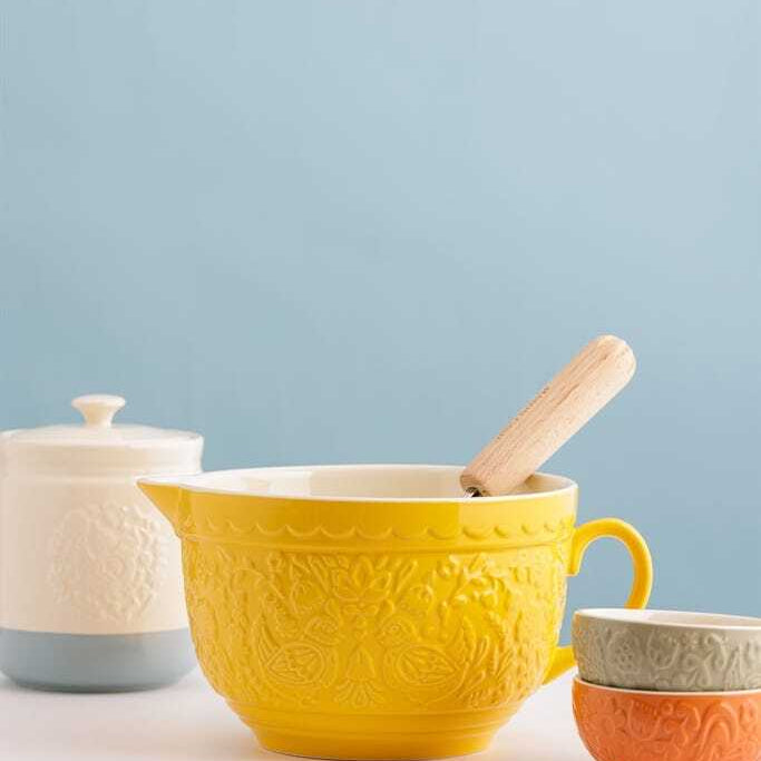 Mason Cash Home To Roost bowl with handle 26 cm, yellow, 2002.268