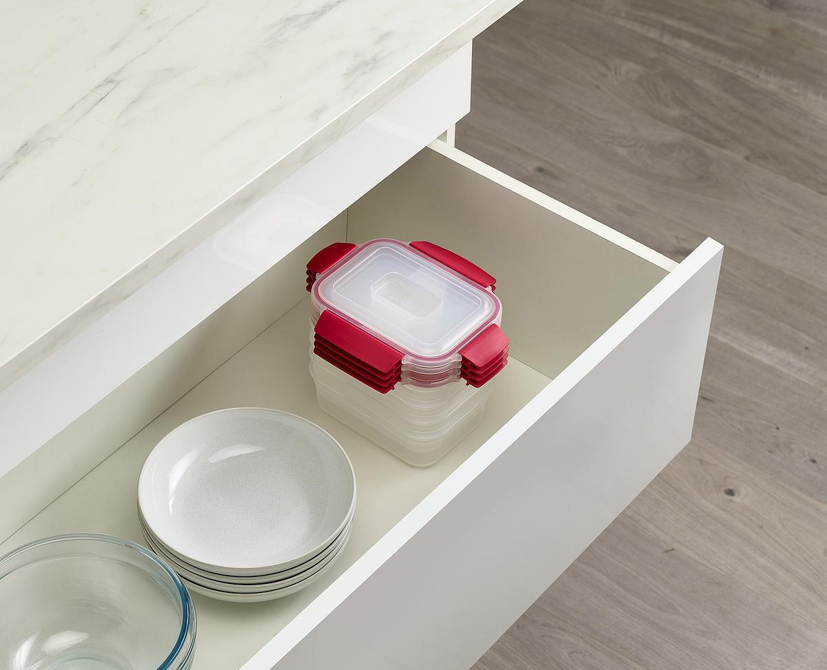 Joseph Joseph Nest Lock Food Storage Box Set 1.1 L, Red, 1000011
