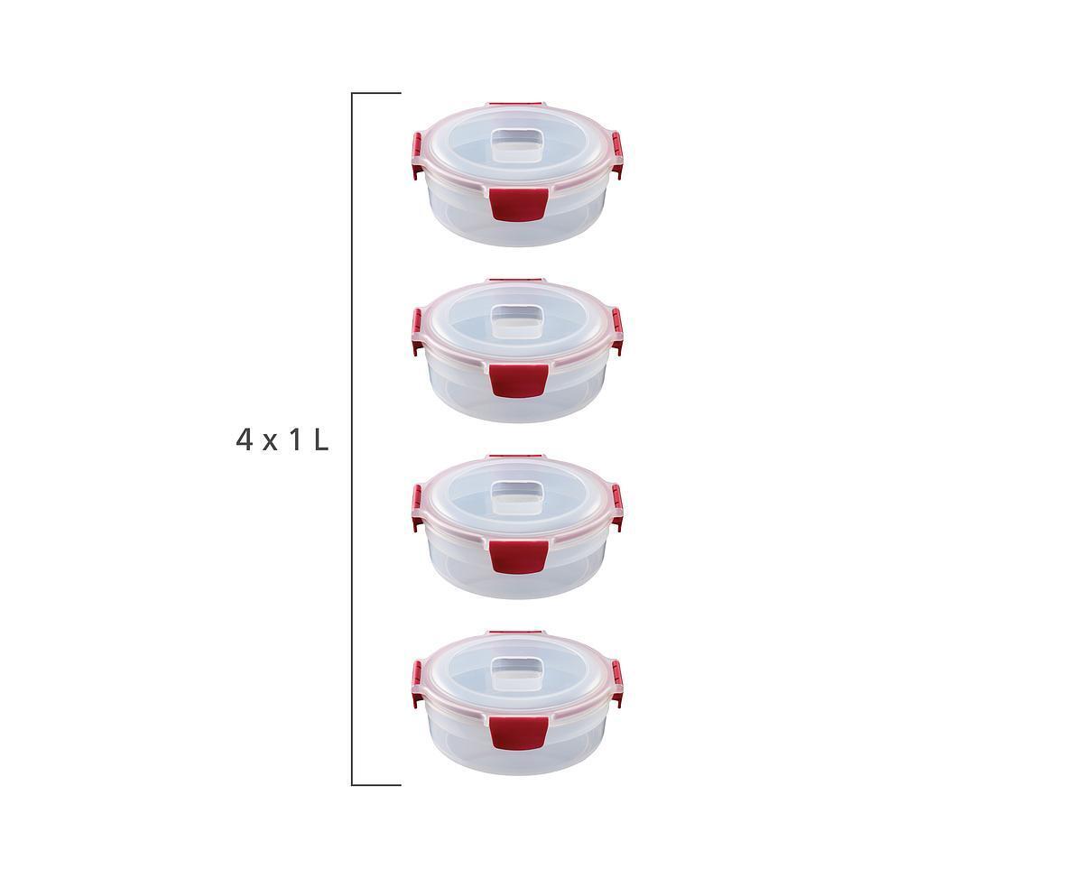 Joseph Joseph Nest Lock set of round food storage containers 1 l, red, 1000012