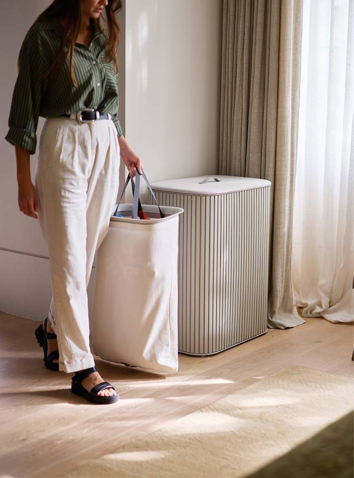 Joseph Joseph Tota Trio Luxe kôš na bielizeň 90 l, krémová, 5000008
