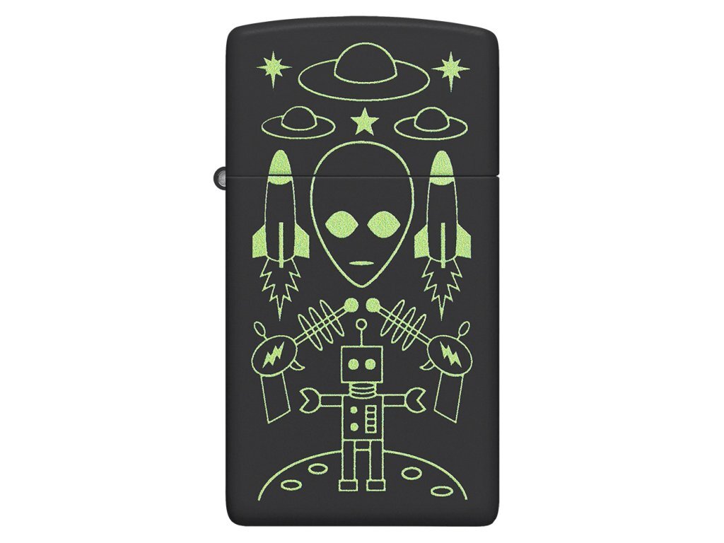 Zippo 66071 Slim Alien Invasion Lighter