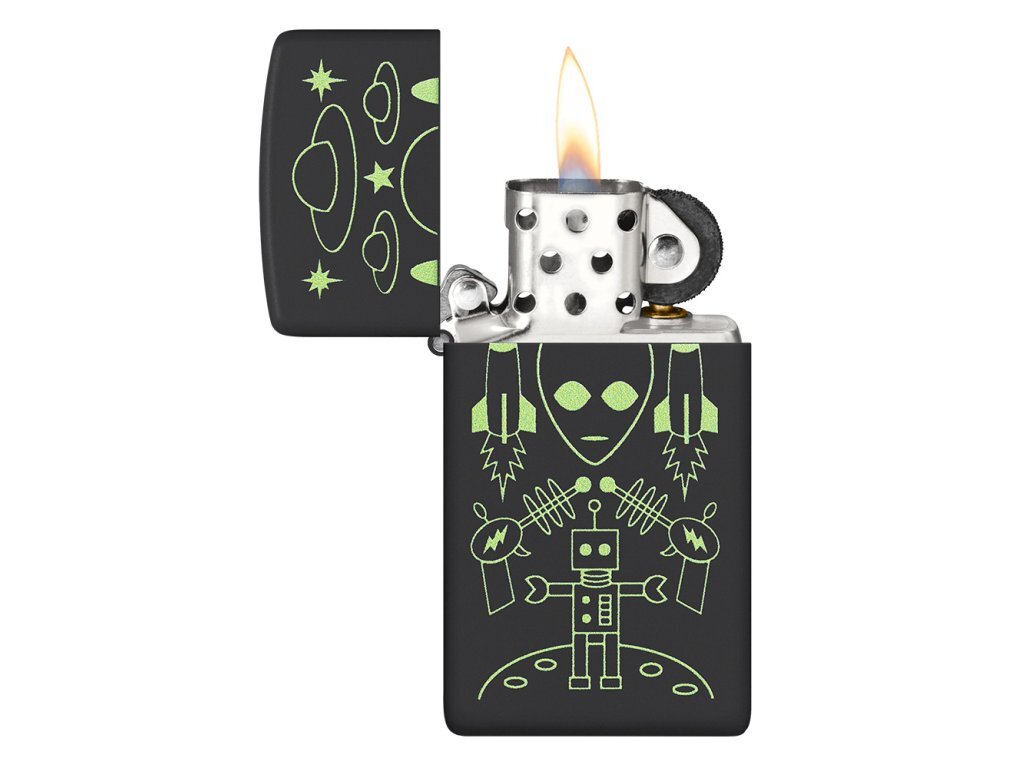 Zippo 66071 Slim Alien Invasion Lighter