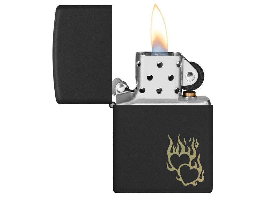Zippo Lighter 66072 Fire Heart Design