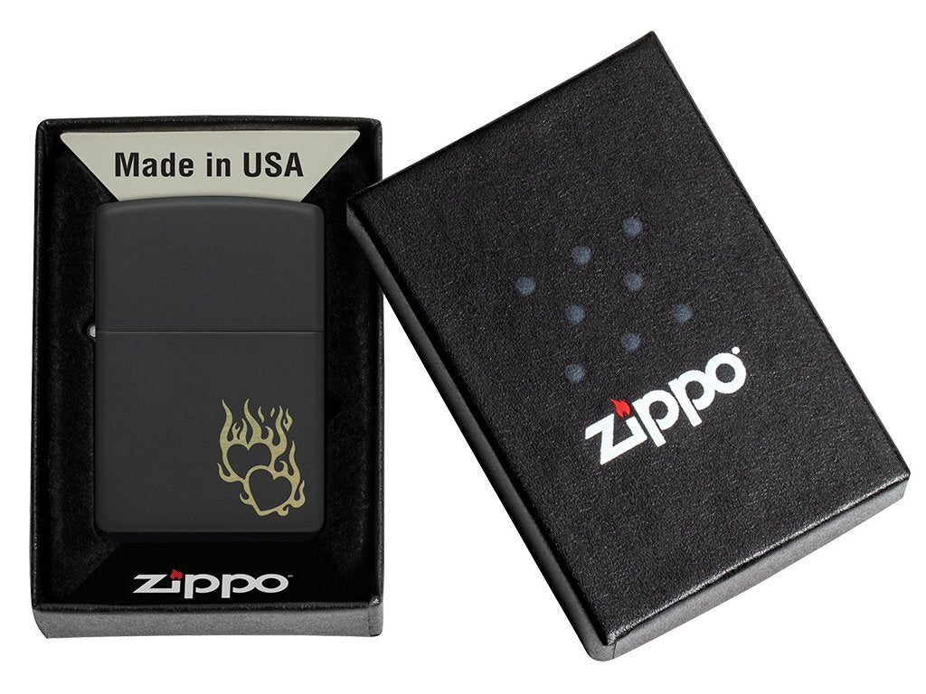 Zippo Lighter 66072 Fire Heart Design